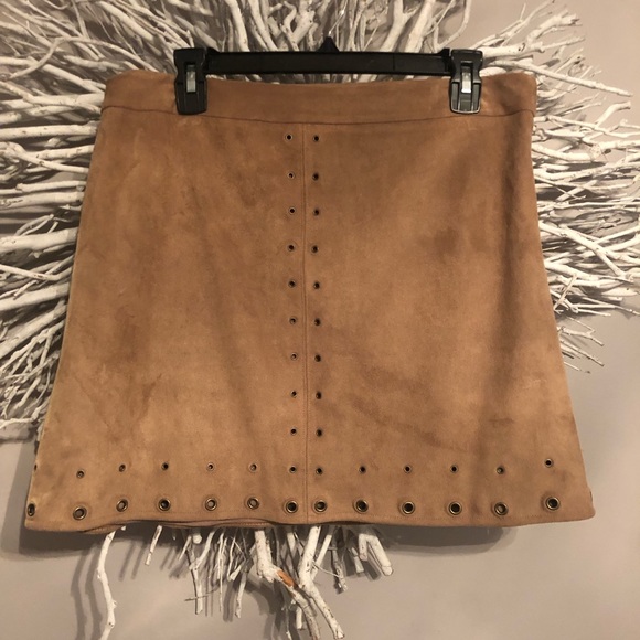 Suede mini flare skirt - Picture 1 of 3